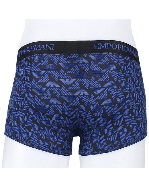 Emporio Armani Blue Three-Piece Set Of Logo Underwear for men