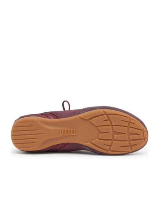 DIESEL Purple D-Mile Lace-Up Ballet Flats