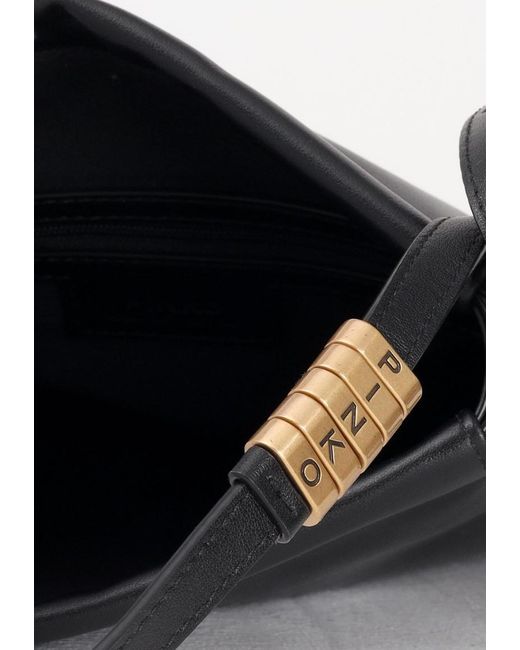 Pinko Black Mini Slouchy Drawstring Shoulder Bag