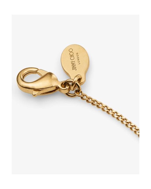Jimmy Choo White Diamond Jc Chain Series Chain Necklace