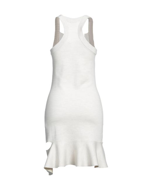 Burberry White Solid Color Sleeveless Dress