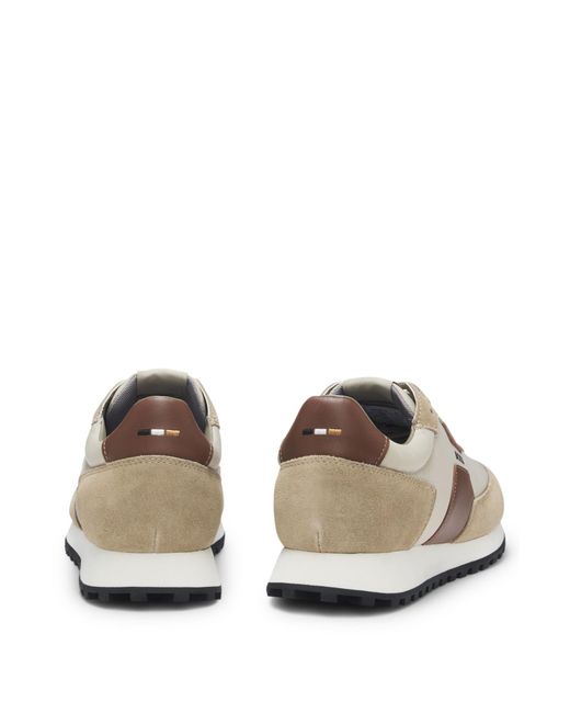 Boss Multicolor Round-Toe Sneakers for men