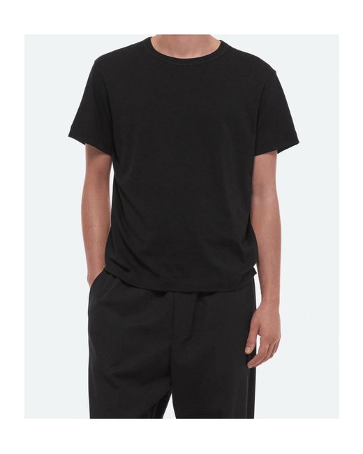 Helmut Lang Black Crew Neck Short-Sleeved T-Shirt for men