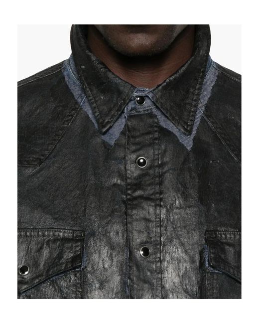 MM6 by Maison Margiela Black Long Sleeved Shirt for men