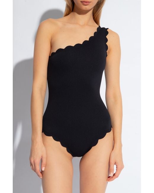 Marysia Swim Black Single-Shoulder One-Piece Swimsuit