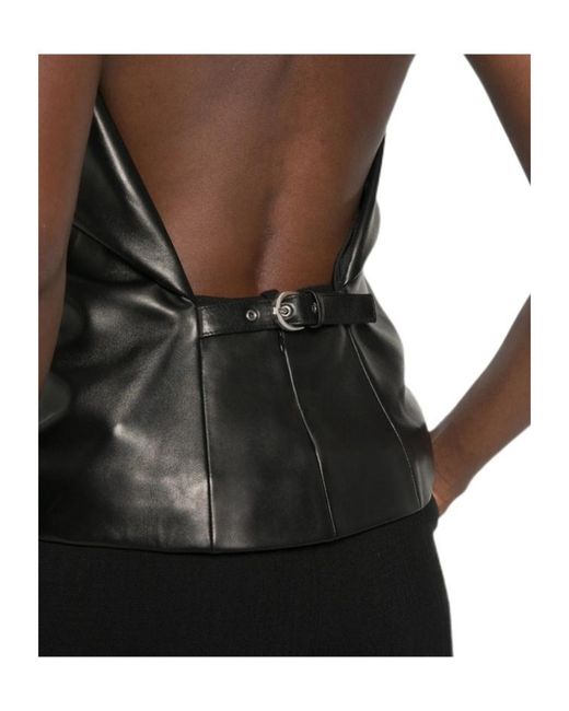 Khaite Black Backless Tank Top