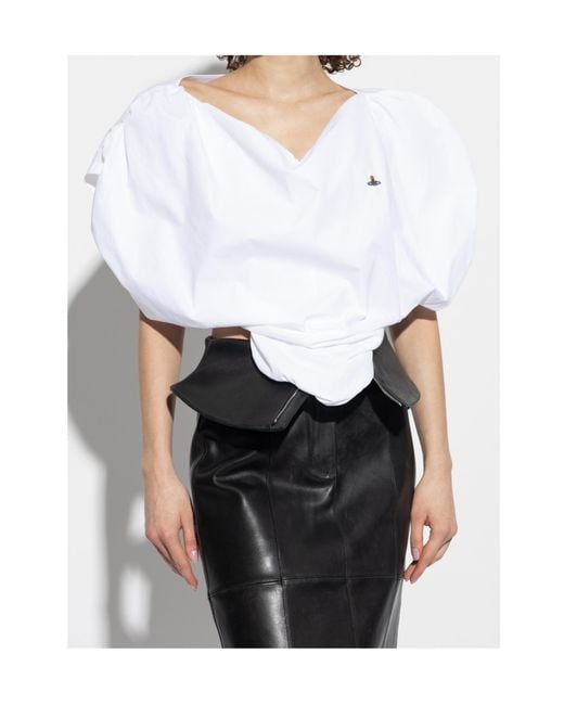 Vivienne Westwood White Asymmetrical Top