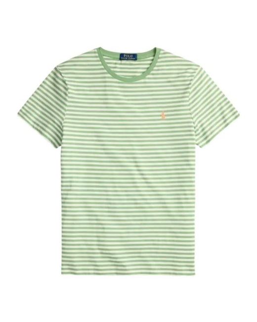 Polo Ralph Lauren Green Striped T-Shirt for men
