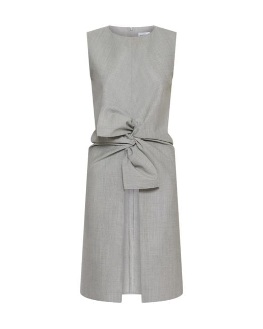 Marella Gray Long Wool And Silk Top
