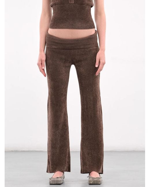 AYA MUSE Brown Knitte Trousers