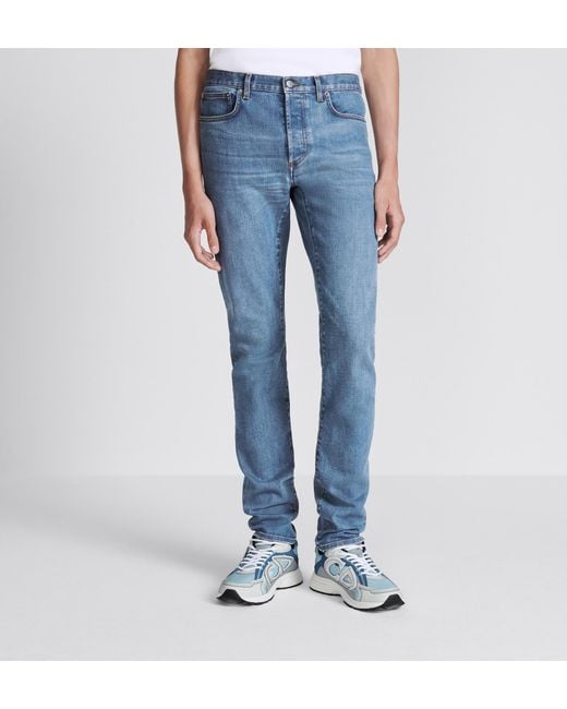Dior Blue Long Slim-Fit Jeans for men