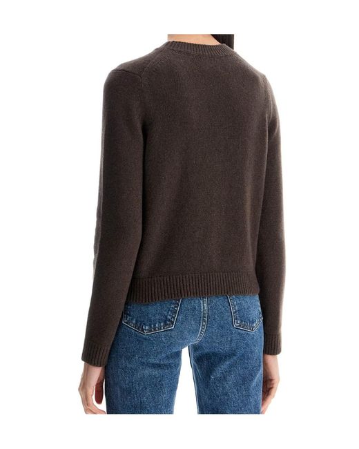 Khaite Brown Crewneck Knitted Pullover