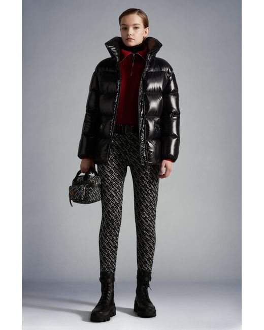 Moncler Black Logo Print Leggings