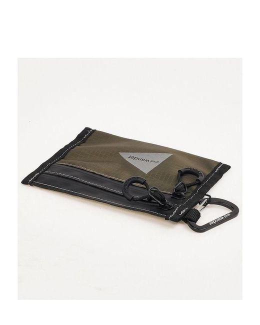 And Wander Black Mini Wallet for men