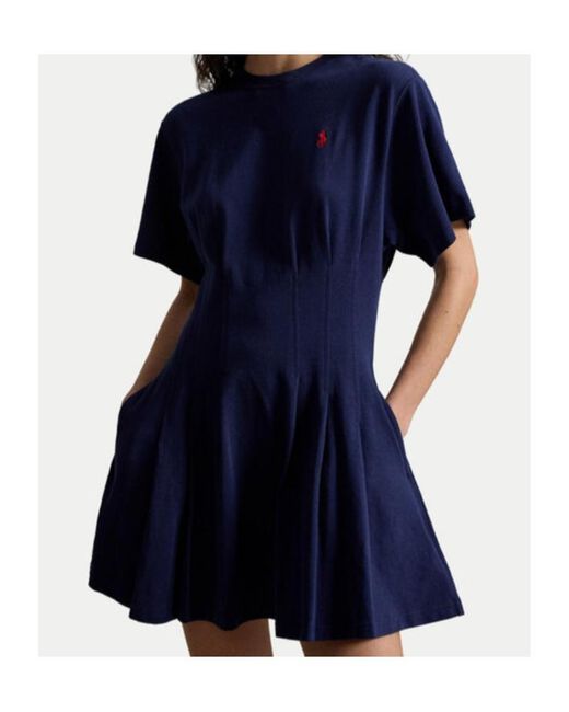 Polo Ralph Lauren Blue Shaped Jersey T-Shirt Dress