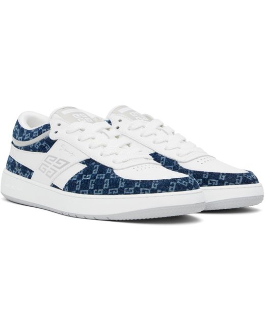 Givenchy Blue G Move Panelled Low-Top Sneakers for men