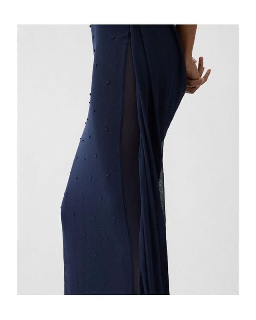 Jacquemus Blue Plumetis Sheer Detailed Maxi Dress