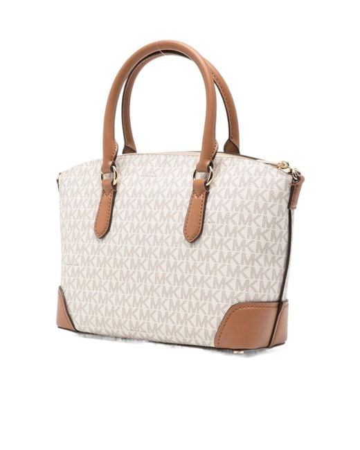 Michael Kors White Murphy Logo Lettering Tote Bag