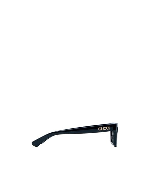 Gucci White Eyewear Rectangle Frame Sunglasses