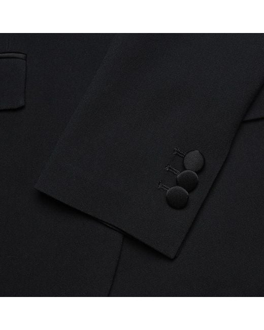 Emporio Armani Blue Single-Breasted Straight Hem Blazer