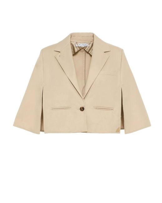Max Mara Natural Single-Breasted Cape