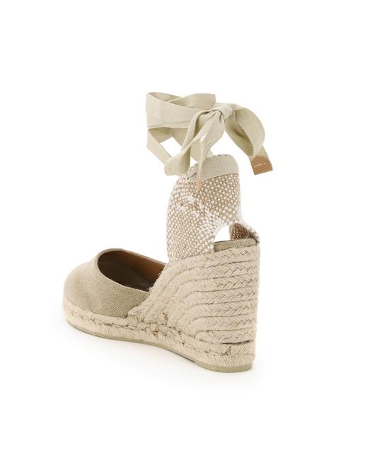 Castaner Metallic Castañer Round Toe Tie-Fastened Espadrilles