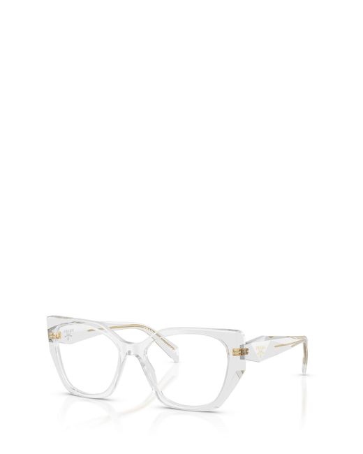 Prada White Eyewear Cat-Eye Frame Glasses