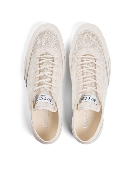 Jimmy Choo White Sunny Snkr Low-Top Sneakers