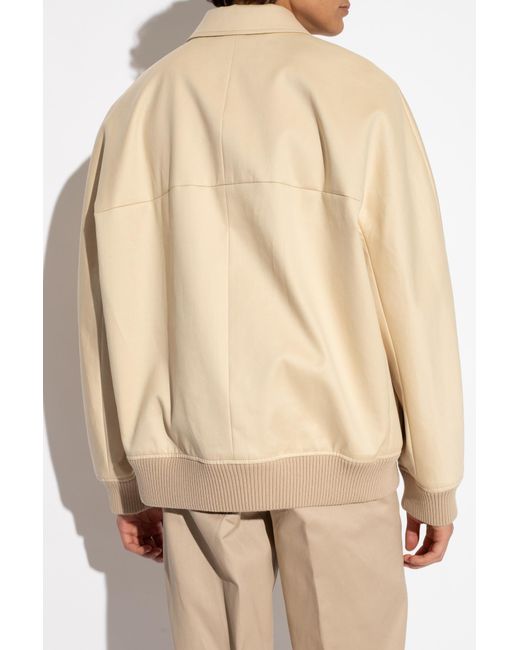 Lanvin Natural Buttoned Long-Sleeved Bomber Jacket for men