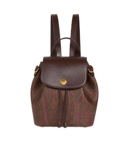 Etro Brown Essential Small Arnica Backpack