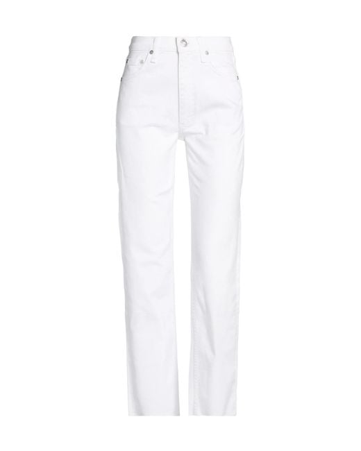 Rag & Bone White Simple Straight-Leg Jeans for men