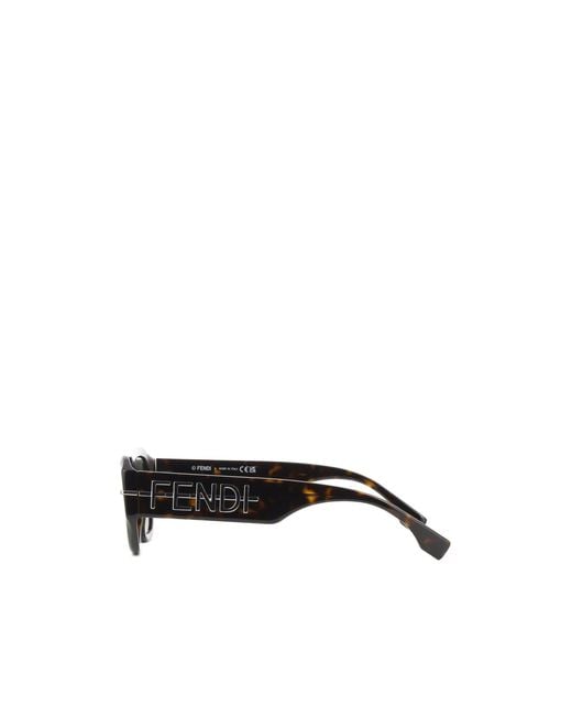 Fendi Green Eyewear Graphy Logo Sunglasses for men