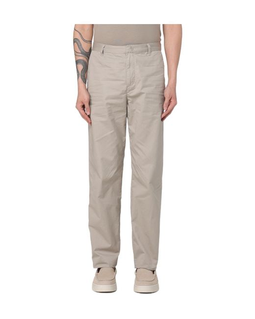ARMANI EXCHANGE Gray Belt Loops Slacks for men