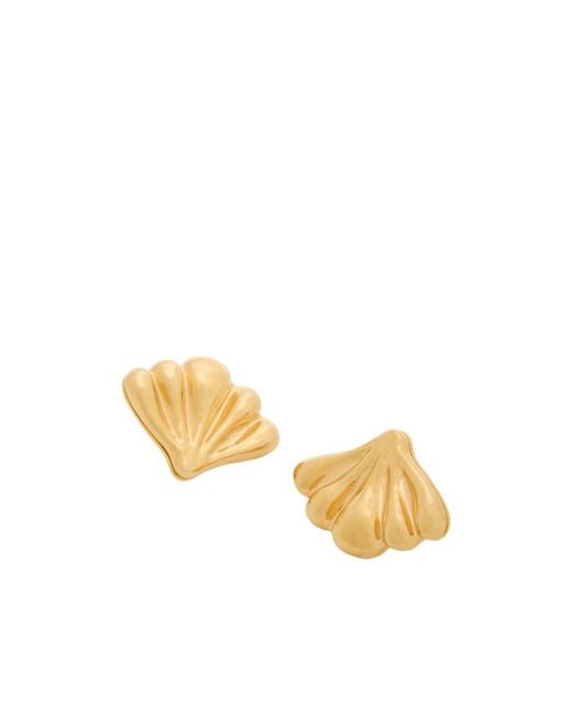Chloé Metallic Golden Shell Earrings