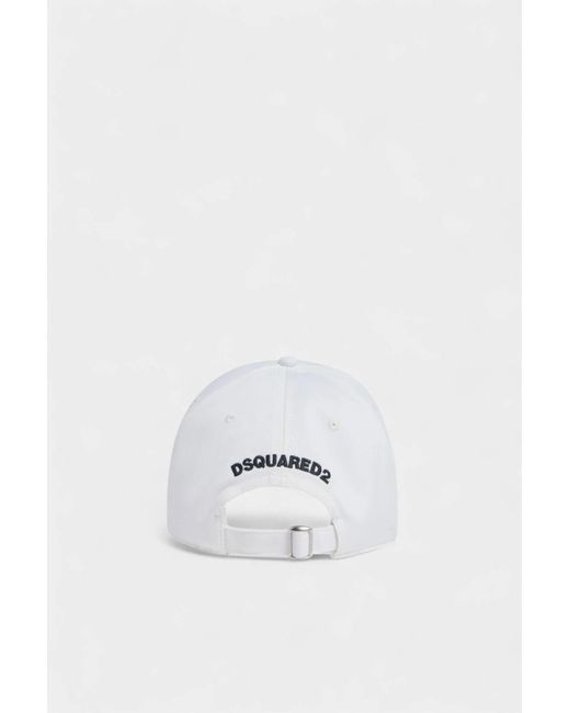 DSquared² White Iconique Baseball Cap for men