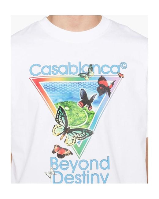 Casablanca White Tennis Club Beyond Destiny Short Sleeve T-Shirt for men