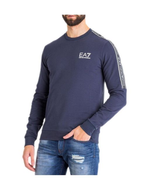 Emporio Armani Blue Round-Necked Sweater for men