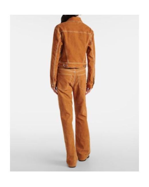 Rabanne Orange Single-Breasted Denim Jacket