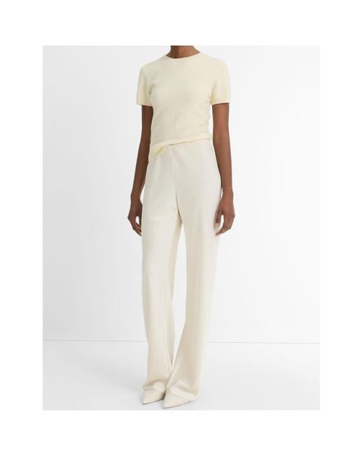Vince White Colette Wide-Leg Pants