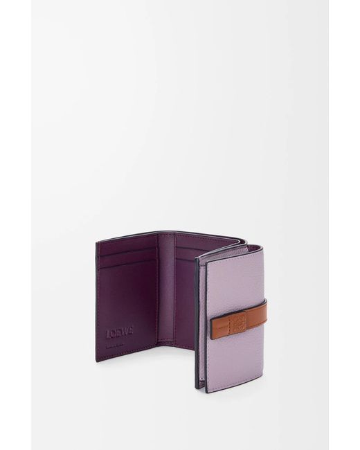 Loewe Purple Tri Fold Wallet