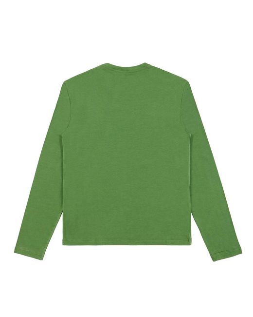 EA7 Green Logo Round Neck T-Shirt for men