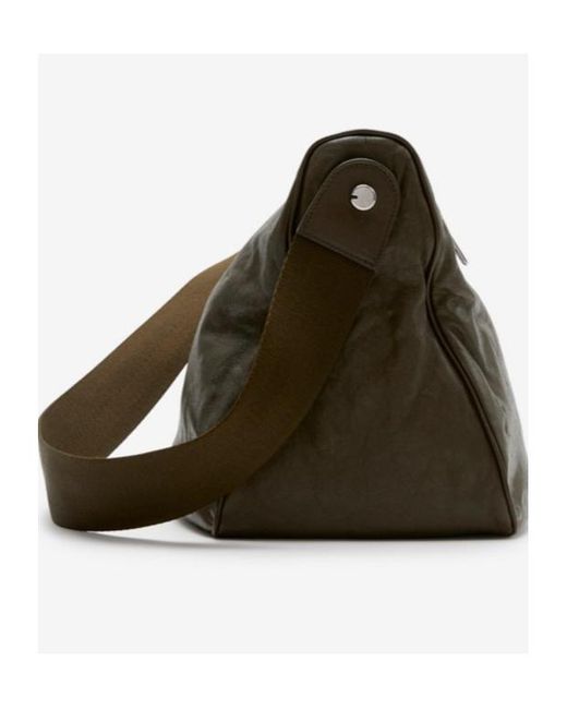 Burberry Brown Zip Detail Messenger Bag for men