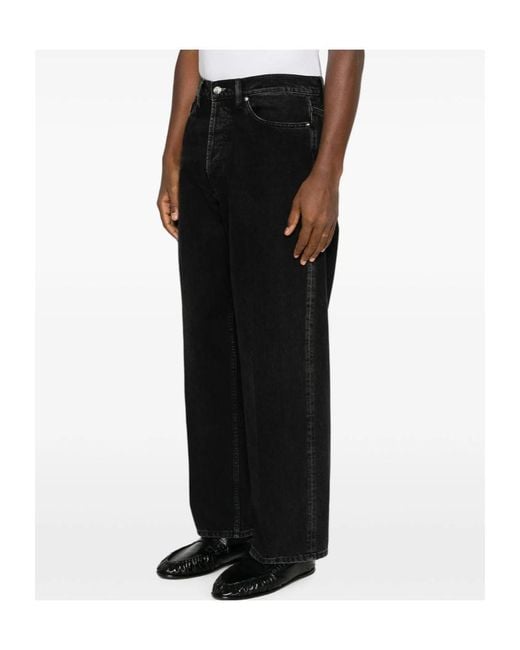 Nine:inthe:morning Black Casual Trousers With Belt Loops for men