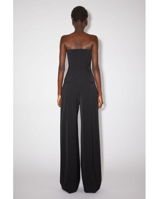Acne Blue Corset Strapless Jumpsuit