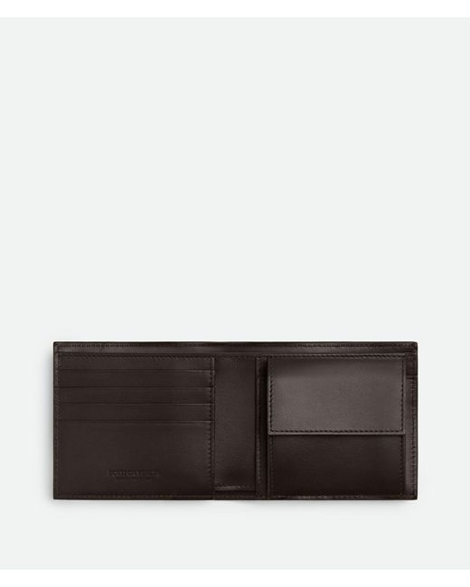 Bottega Veneta Black Intrecciato Bi-Fold Wallet for men