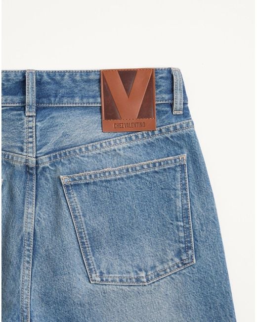 Valentino Blue Denim Trousers