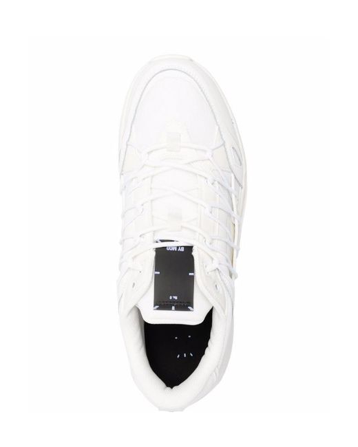 McQ Alexander McQueen White Panelled Lace-Up Sneakers for men