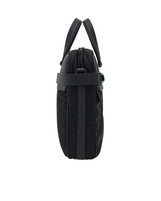 Ferragamo Black Gancini-Motif Laptop Bag