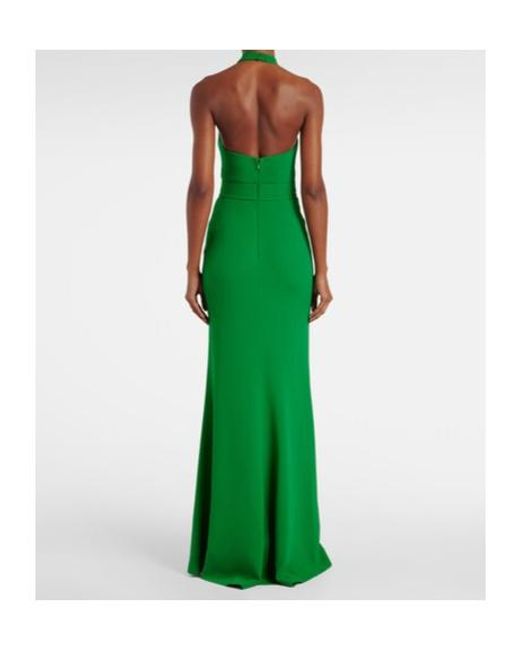 Elie Saab Green Cady Gown
