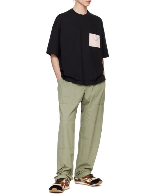 Bottega Veneta Black Pima Cotton Jersey Oversized T-Shirt for men